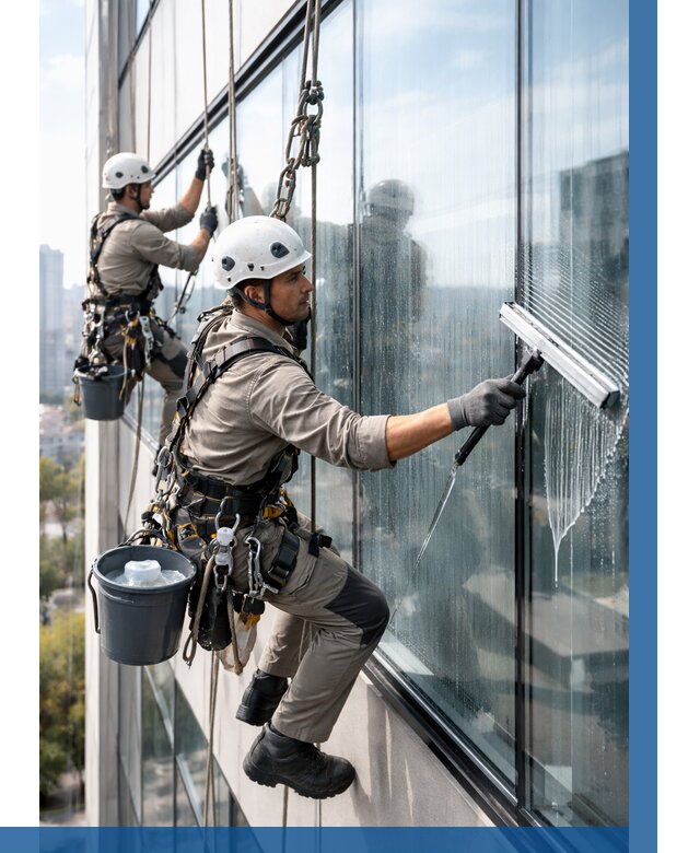 Мойка окон альпинистами в Белебее от 4590 р. | ВЫСОТНИК-Блб