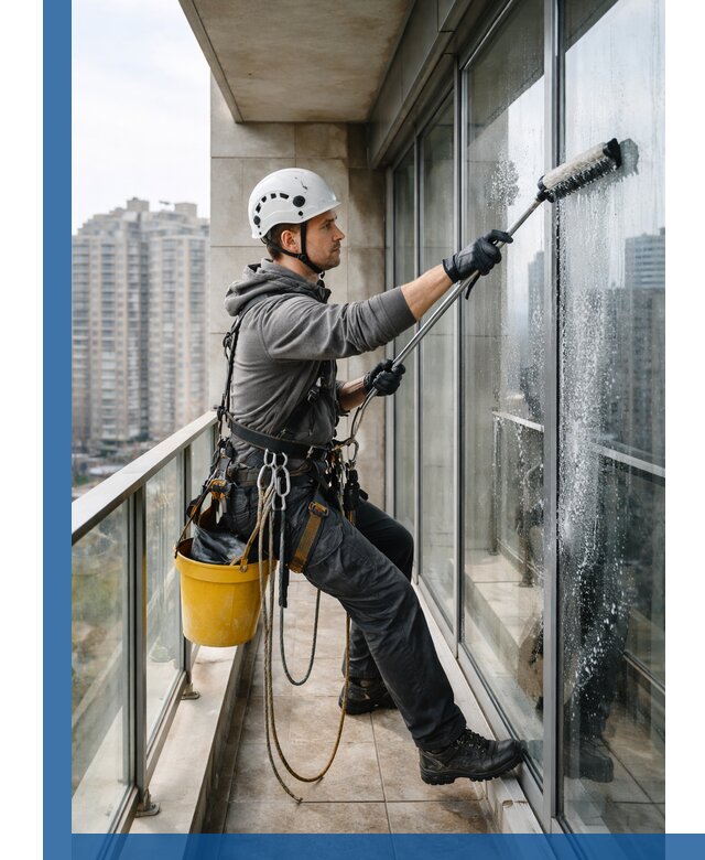 Профессиональная мойка балконного остекления в Белебее