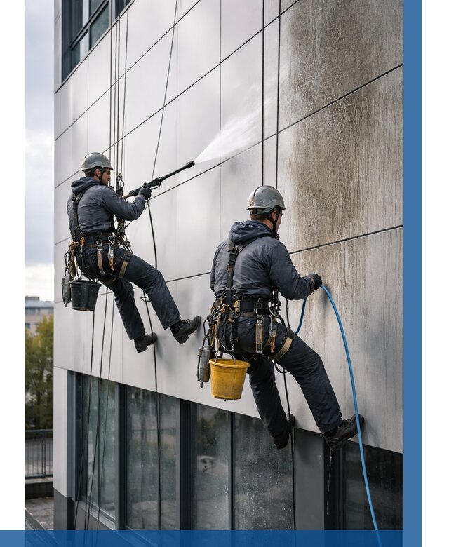 Мойка фасада из композита в Белебее по цене от 306 р. | ВЫСОТНИК-Блб