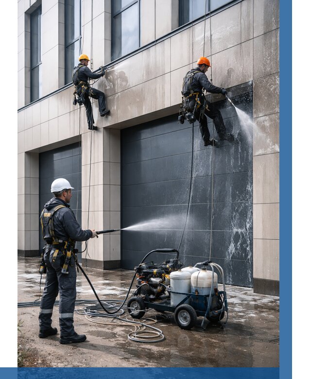 Послестроительная мойка фасада в Белебее от 306 р. | ВЫСОТНИК-Блб