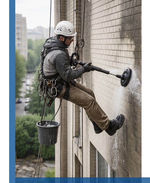 Очистка фасада от копоти в Белебее профессионально и безопасно