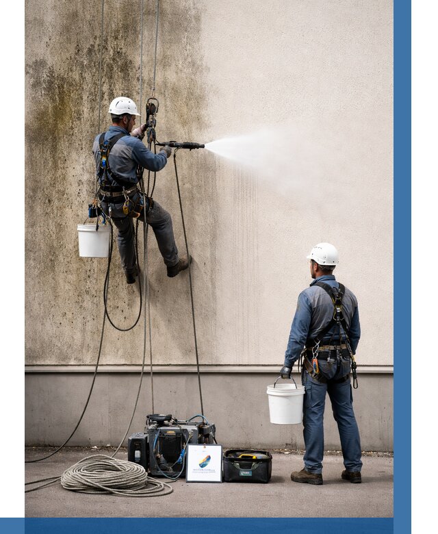 Очистка фасада от плесени в Белебее от 306 р. | ВЫСОТНИК-Блб