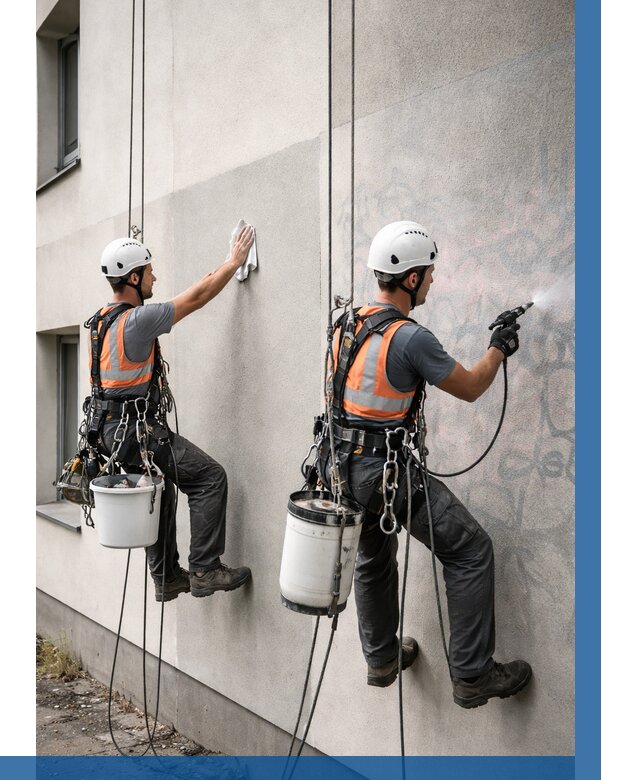 Антиграффити покрытие фасада в Белебее от 612 р. | ВЫСОТНИК-Блб