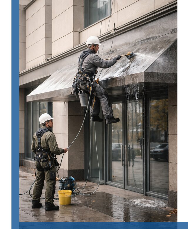 Профессиональная мойка козырьков и навесов в Белебее