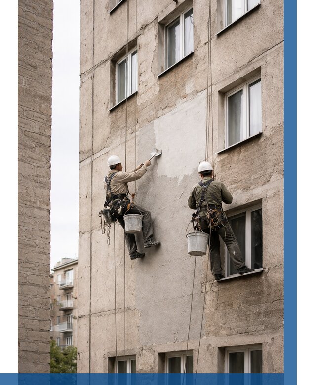 Косметический ремонт фасада в Белебее от 1122 р. | ВЫСОТНИК-Блб