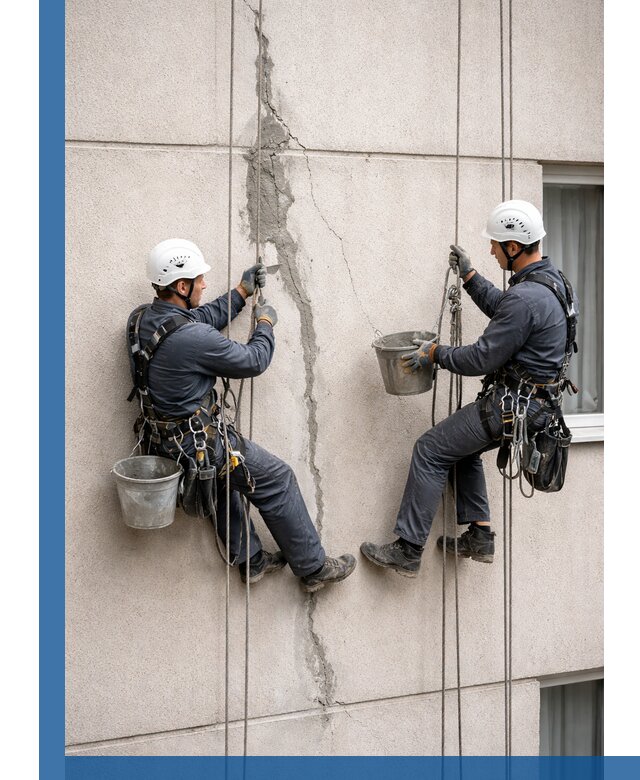 Заделка трещин на фасаде в Белебее с гарантийным ремонтом