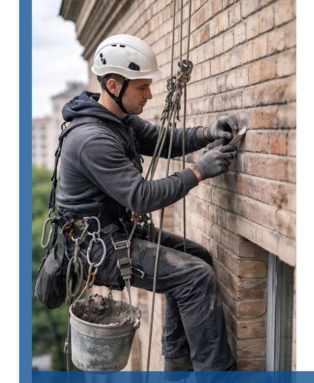 Качественный ремонт кирпичной кладки фасада в Белебее с гарантией