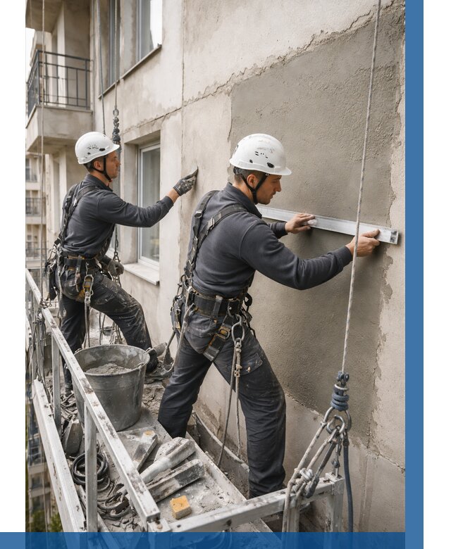 Штукатурка фасада на высоте в Белебее от 918 р. | ВЫСОТНИК-Блб