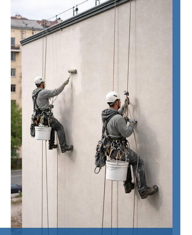 Покраска оштукатуренного фасада в Белебее от 326 р. | ВЫСОТНИК-Блб