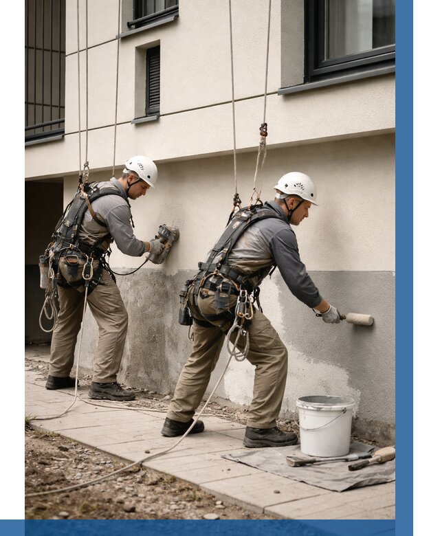 Окраска цоколя здания в Белебее от 459 р. под ключ | ВЫСОТНИК-Блб