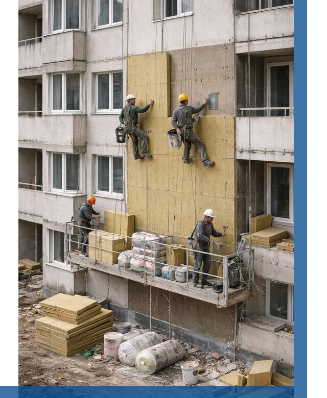 Утепление фасада минватой в Белебее от 1530 р. | ВЫСОТНИК-Блб