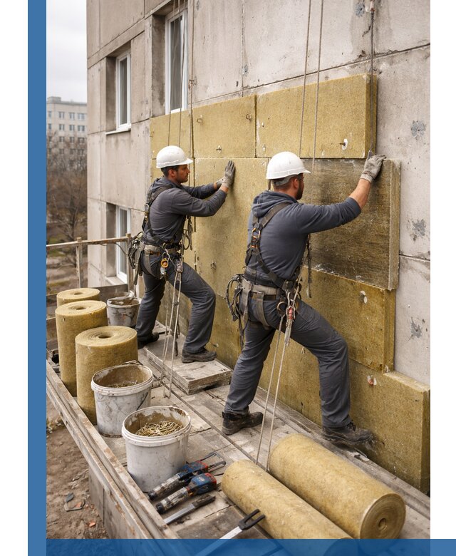 Утепление фасада минватой в Белебее под ключ с гарантией