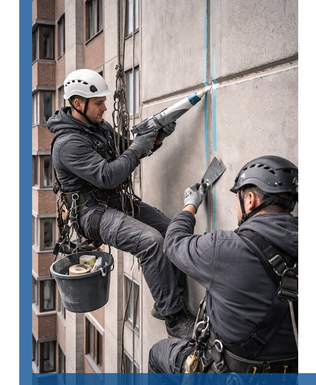 Вторичная герметизация швов фасада и кровли в Белебее