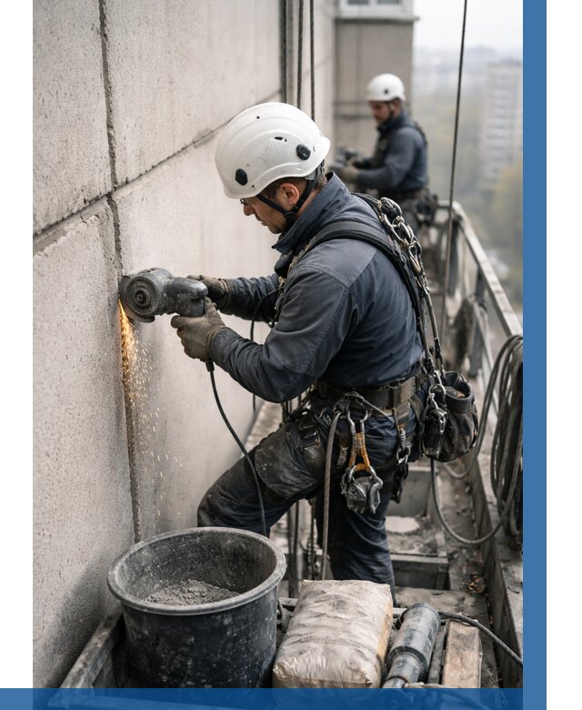 Штробление межпанельных швов в Белебее от 1224 р. | ВЫСОТНИК-Блб