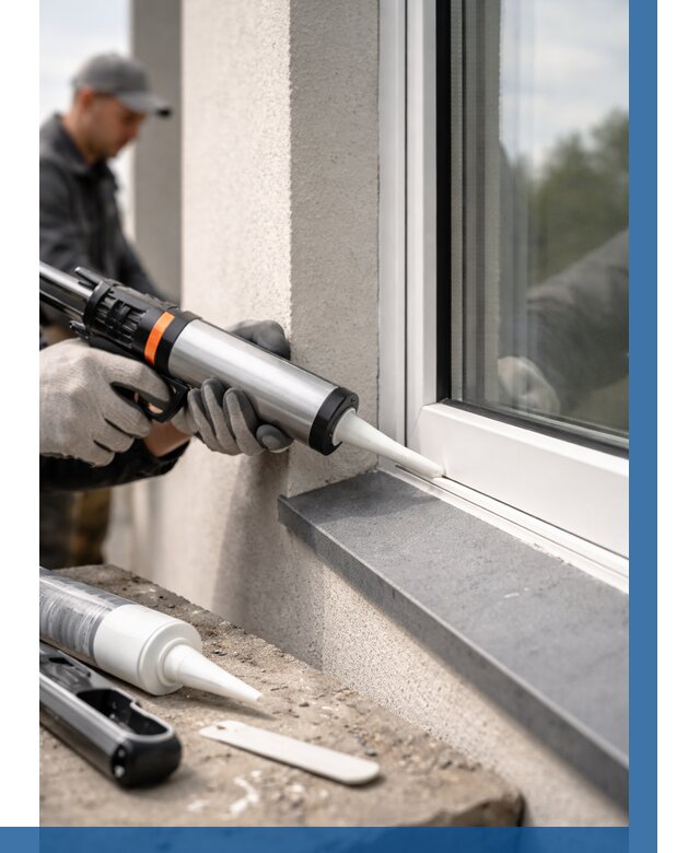 Герметизация монтажных швов окон в Белебее от 663 р. | ВЫСОТНИК-Блб