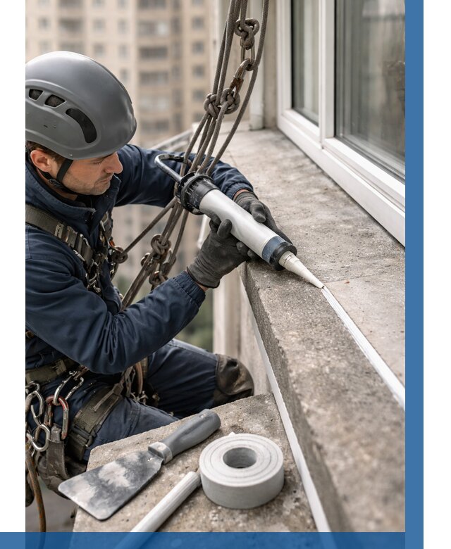 Герметизация балконного козырька в Белебее от 4590 р. | ВЫСОТНИК-Блб