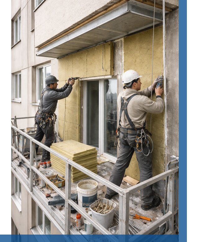 Утепление балкона снаружи в Белебее от 1632 р. под ключ ВЫСОТНИК-Блб