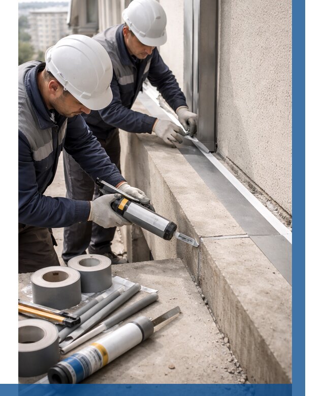 Герметизация примыкания балкона в Белебее от 4590 р. | ВЫСОТНИК-Блб