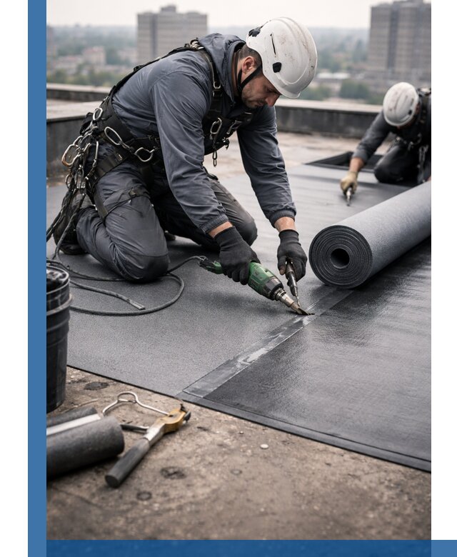 Ремонт мягкой кровли в Белебее с выездом промальпинистов