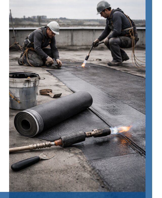 Ремонт рулонной кровли в Белебее от 663 р. | ВЫСОТНИК-Блб