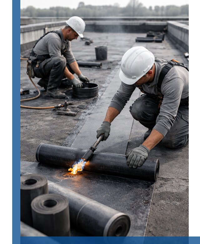 Ремонт рулонной кровли в Белебее герметизация и восстановление