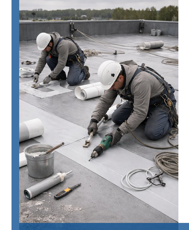 Ремонт мембранной кровли в Белебее качественно и с гарантией