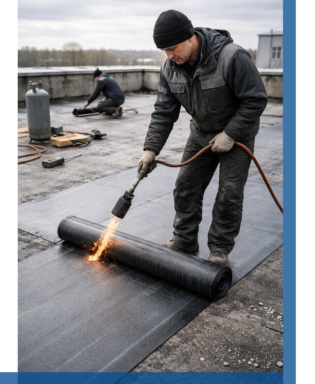 Ремонт наплавляемой кровли в Белебее от 714 р. | ВЫСОТНИК-Блб