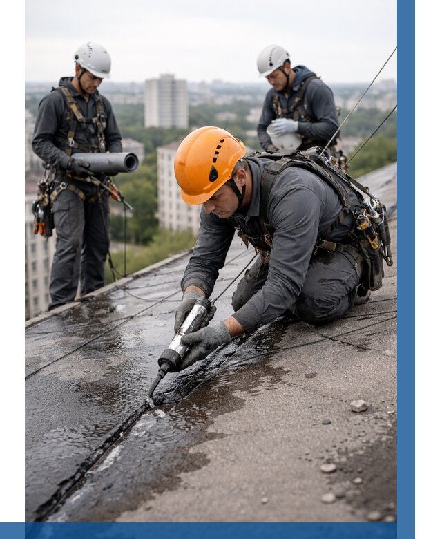 Устранение протечек кровли в Белебее от 12241 р. | ВЫСОТНИК-Блб