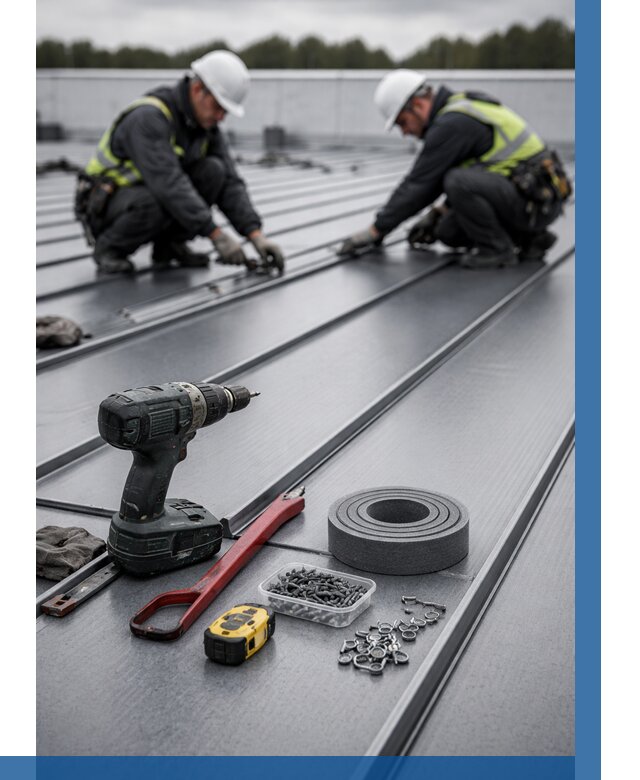 Монтаж фальцевой кровли в Белебее от 1836 р. | ВЫСОТНИК-Блб