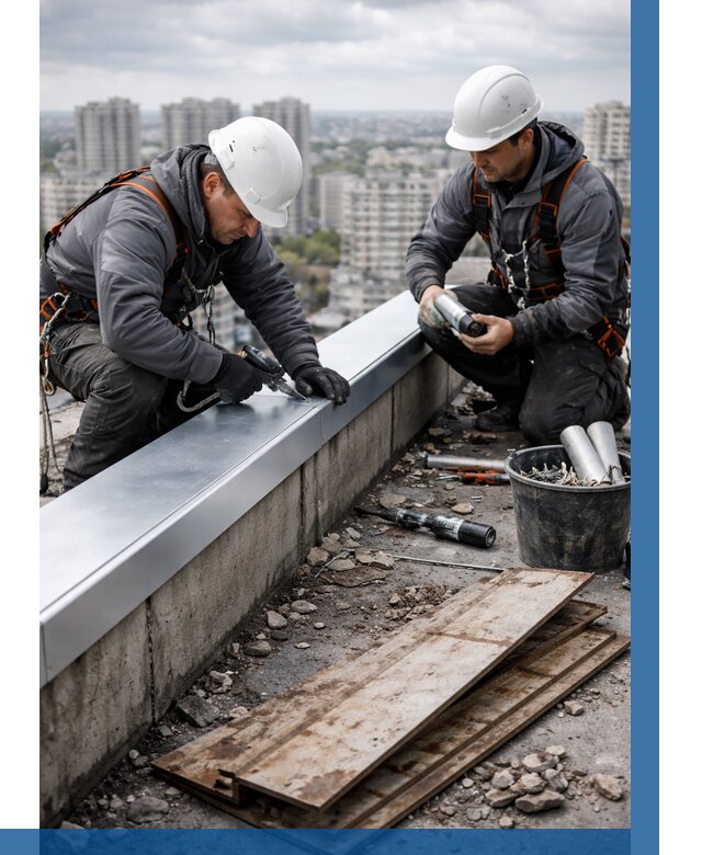 Замена парапетных крышек под ключ в Белебее от 1224 р. | ВЫСОТНИК-Блб