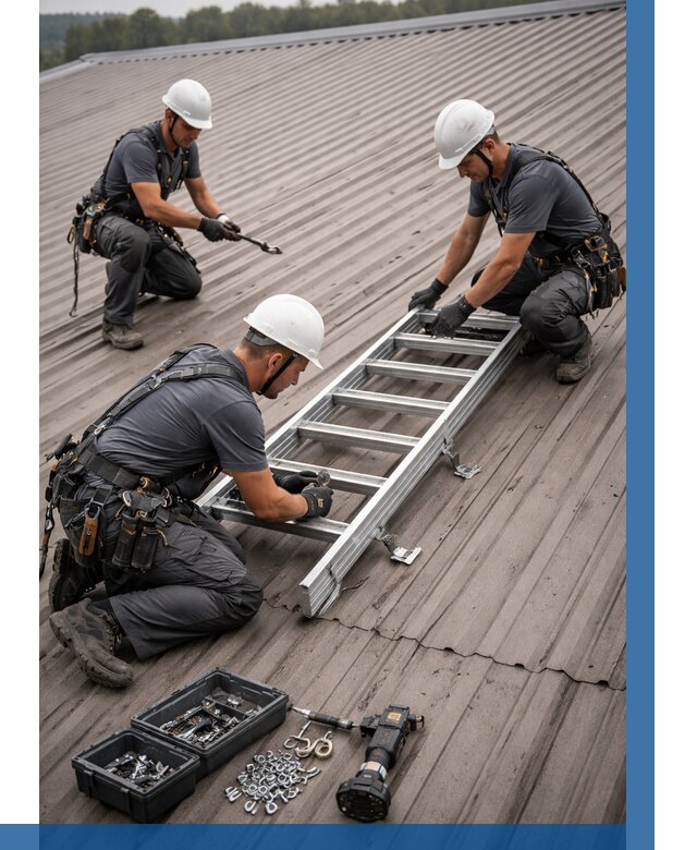 Монтаж кровельной лестницы в Белебее от 4590 р. | ВЫСОТНИК-Блб