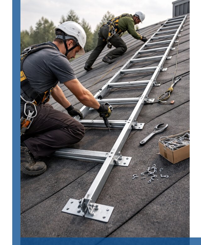 Профессиональный монтаж кровельной лестницы в Белебее под ключ