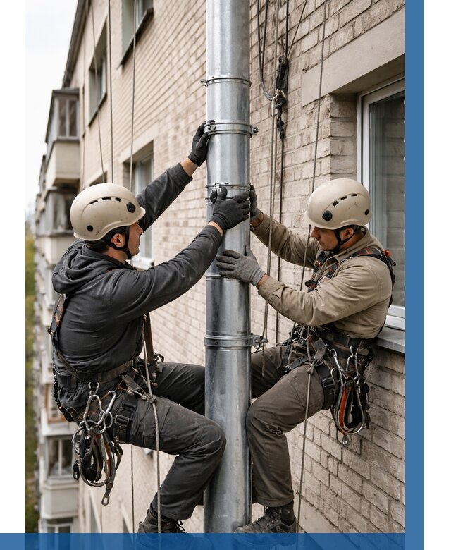 Замена водосточных труб в Белебее от 6631 р. | ВЫСОТНИК-Блб