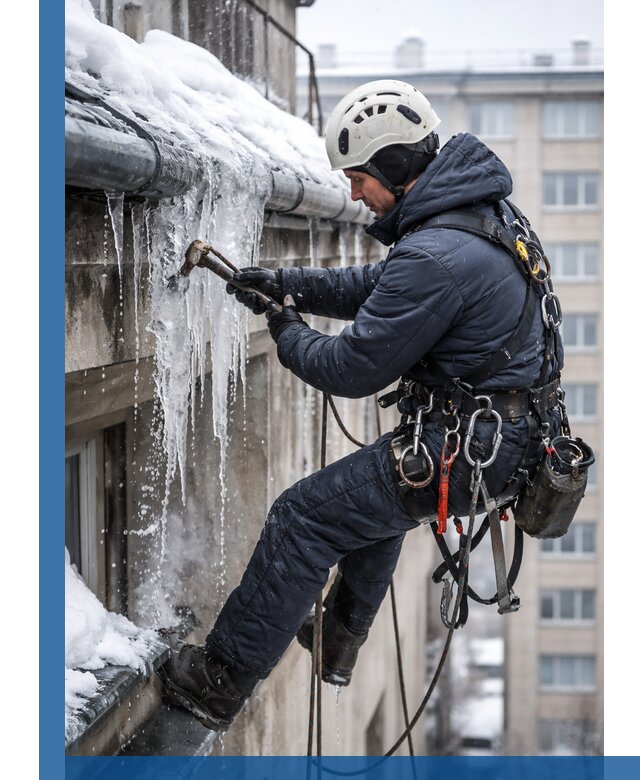 Удаление наледи и чистка водостоков в Белебее оперативно и безопасно