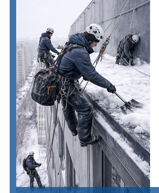 Абонентское обслуживание кровли зимой в Белебее регулярный уход