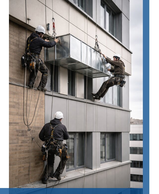 Монтаж воздуховодов на фасаде в Белебее от 1530 р. | ВЫСОТНИК-Блб