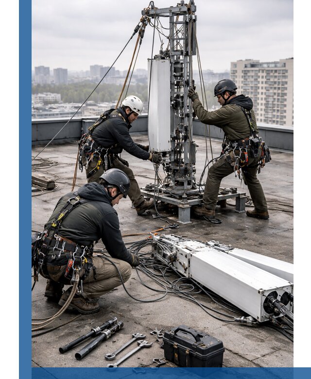 Демонтаж антенн на крыше зданий в Белебее с гарантией