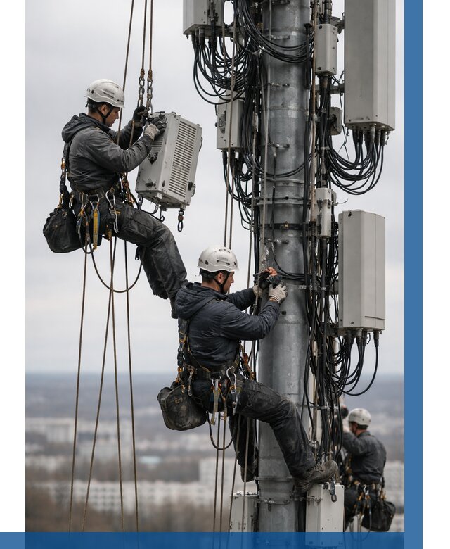 Монтаж оборудования связи на мачте в Белебее от 7651 р. | ВЫСОТНИК-Блб