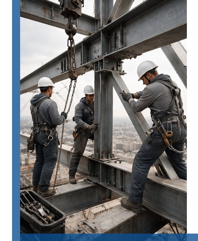 Профессиональный монтаж металлоконструкций на высоте в Белебее