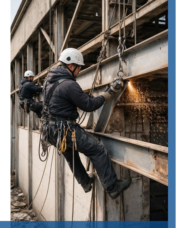 Демонтаж металлоконструкций на высоте в Белебее от 6631р. |ВЫСОТНИК-Блб