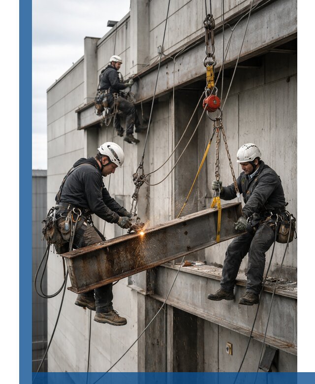 Демонтаж металлоконструкций на высоте в Белебее под ключ