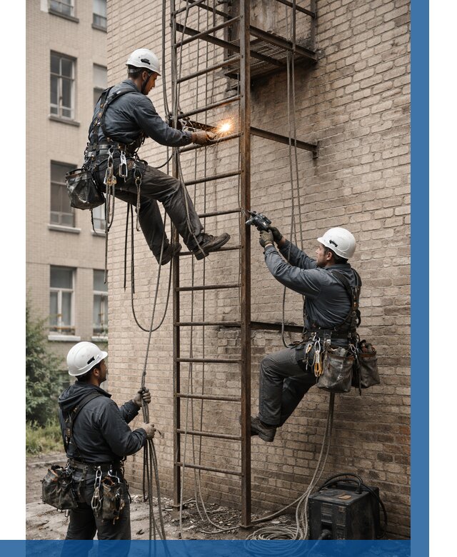 Ремонт пожарной лестницы в Белебее от 7651 р. | ВЫСОТНИК-Блб