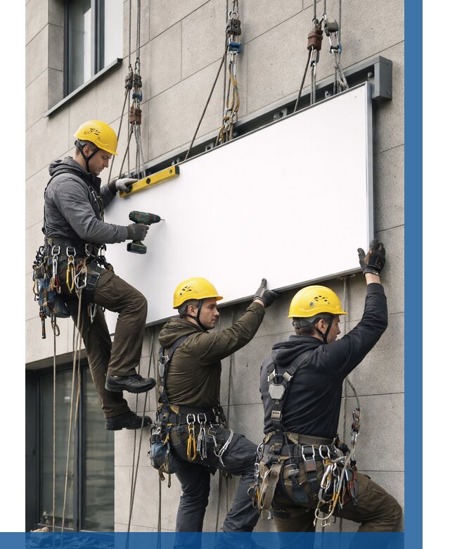 Монтаж рекламной вывески в Белебее от 8161 р. | ВЫСОТНИК-Блб