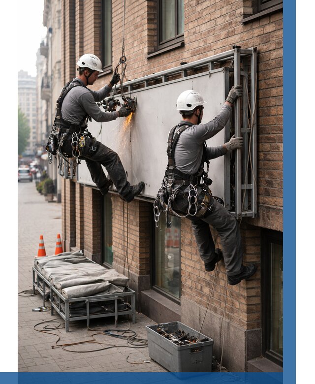 Демонтаж рекламной вывески в Белебее от 6631 р. | ВЫСОТНИК-Блб