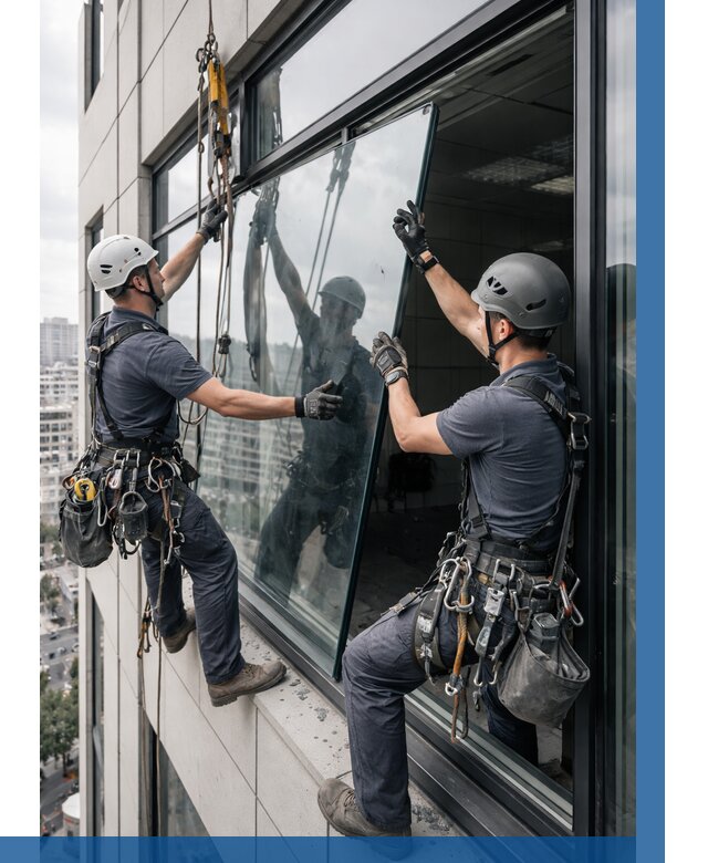 Замена стеклопакетов на высоте в Белебее от 5611 р. | ВЫСОТНИК-Блб