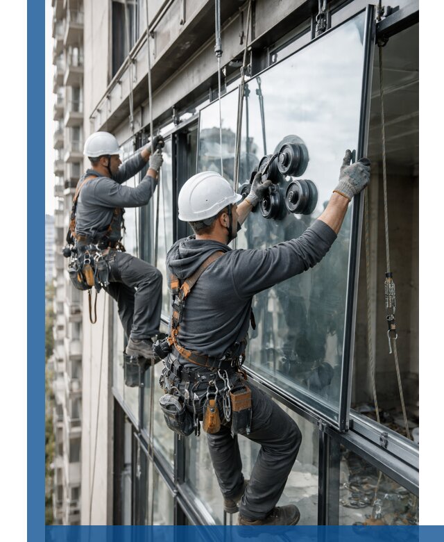 Витражное остекление фасадов и лоджий в Белебее под ключ