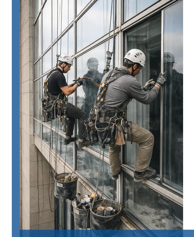 Ремонт витражных конструкций и фасадного остекления в Белебее