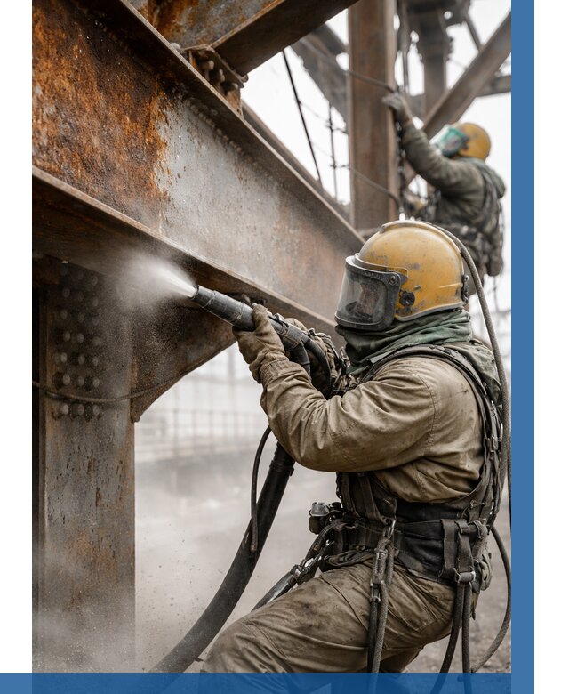 Пескоструйная очистка металлоконструкций в Белебее по 612 р. ВЫСОТНИК-Блб