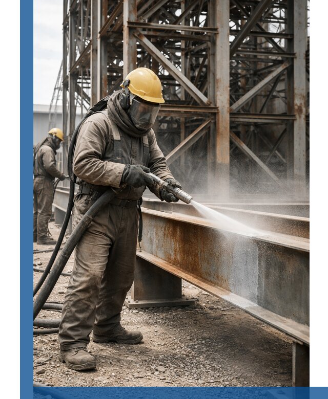 Пескоструйная очистка металлоконструкций в Белебее промышленная