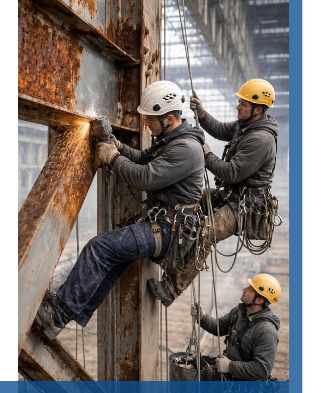 Зачистка металла от ржавчины в Белебее от 357 р. | ВЫСОТНИК-Блб